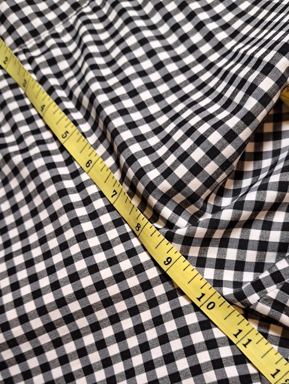 89th & Madison Women’s Black & White Gingham Check Cropped Pants Large Pockets - Picture 8 of 10